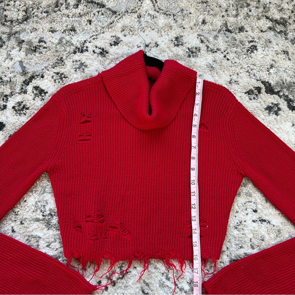 🔥Distressed Cropped Turtle Neck - Picture 11 of 12